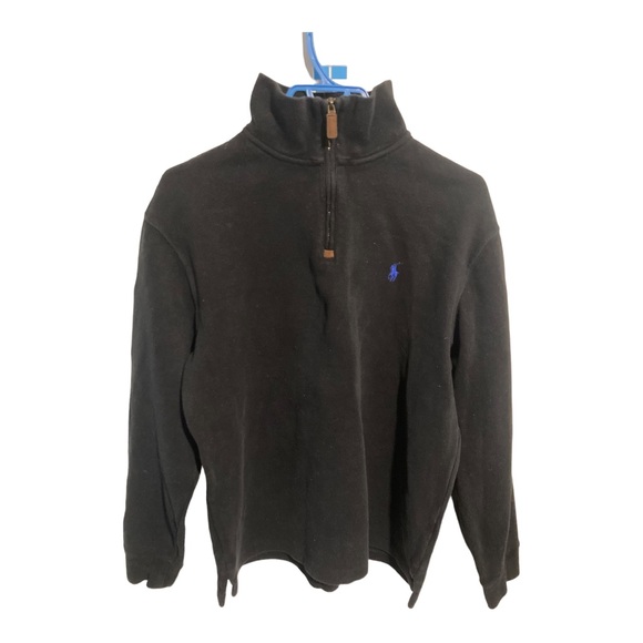 Black Polo Ralph Lauren 1/4 zip jumper - Picture 2 of 6